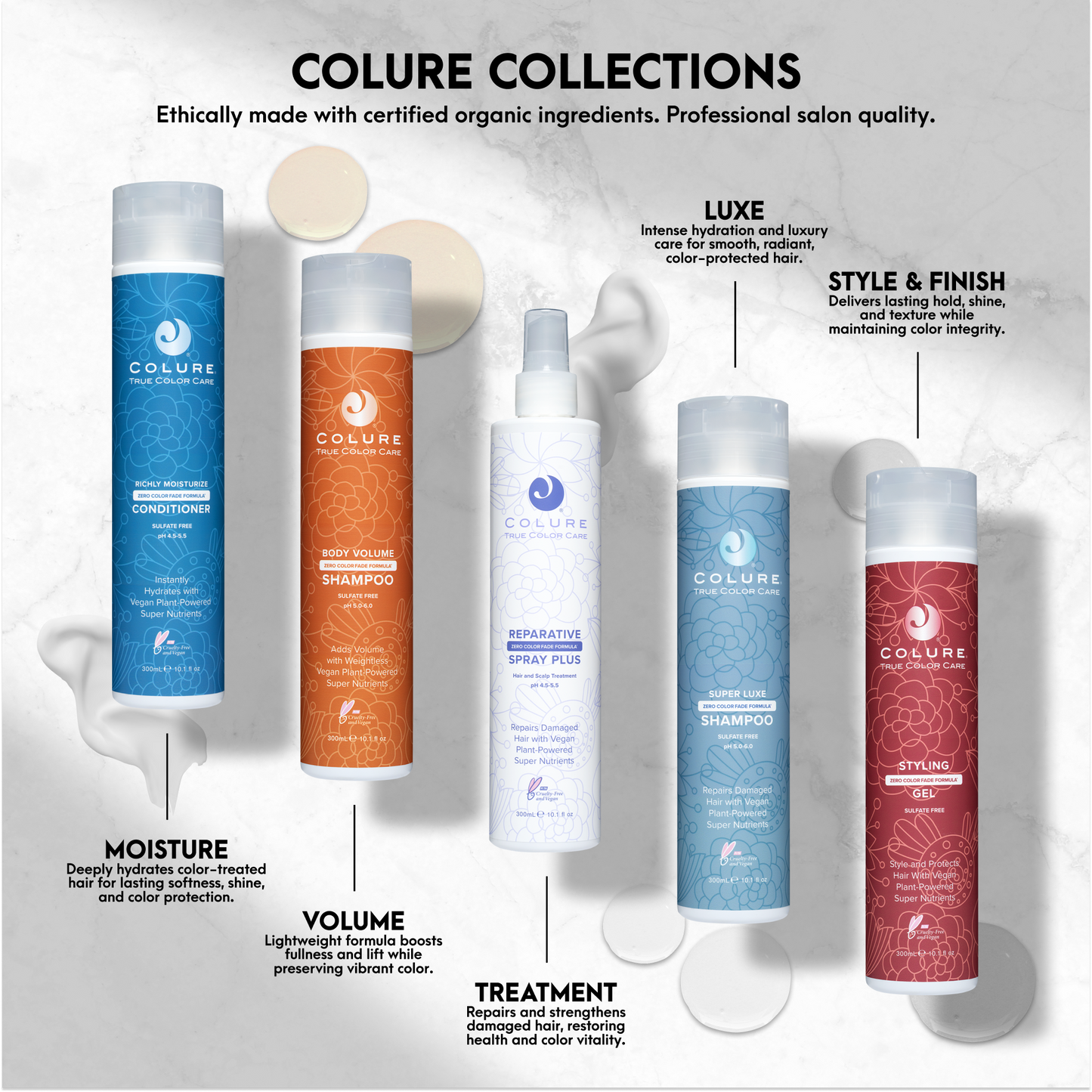 COLURE Body Volume Shampoo, 10 Fl Oz – Volumizing Hair Wash for Fine Thinning Hair, Weightless Sulfate-Free Cleanser