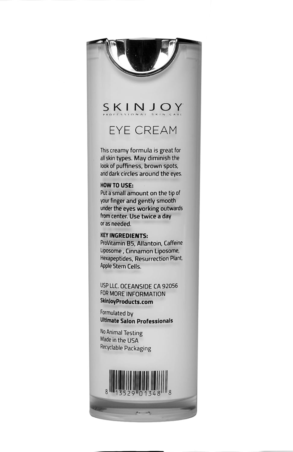 SKINJOY Eye Cream – Caffeine + Peptides to Depuff, Brighten & Smooth with Vitamin B5 (1oz)