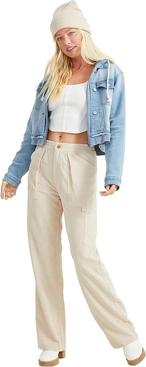 Altar’d State Rosey Denim Jean Jacket – Light Wash Cropped Zip Hoodie for Women