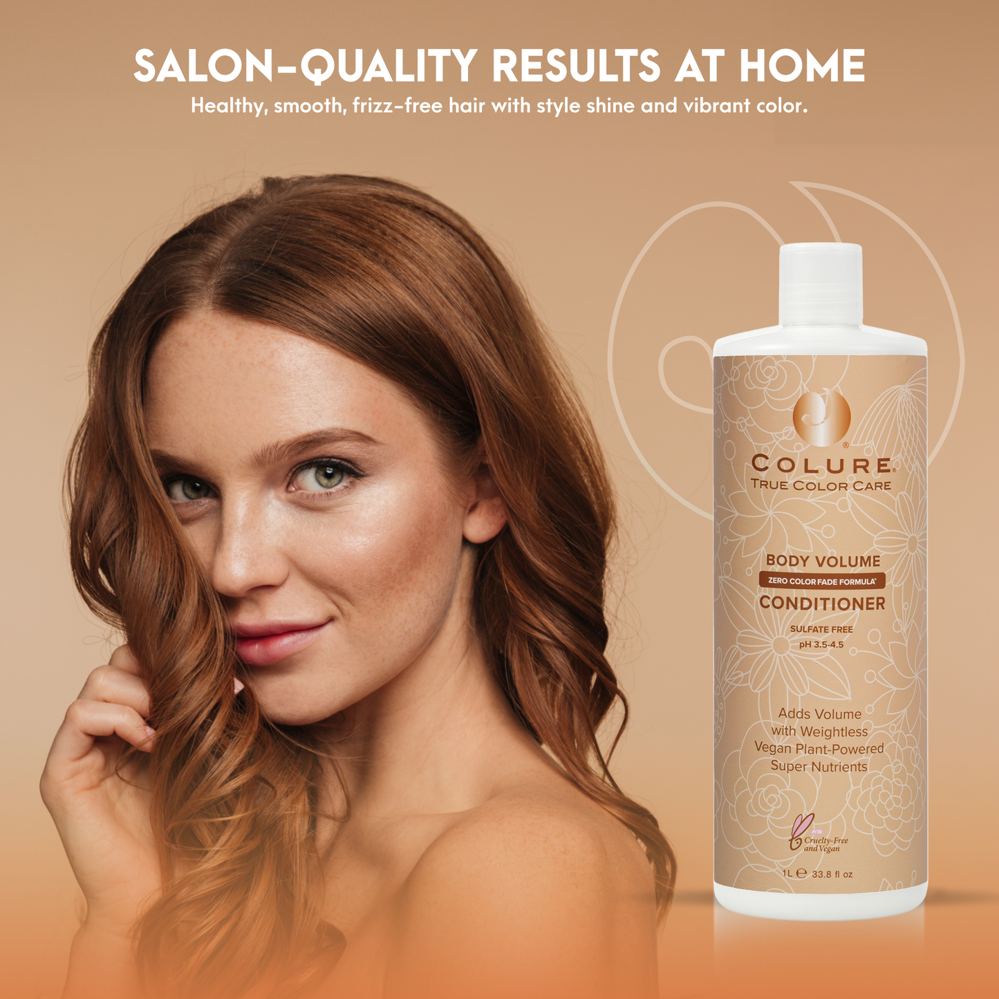 COLURE Body Volume Conditioner, 33 Fl Oz – Weightless Thickening Hair Treatment for Fine Damaged Hair, Vegan Hydrating