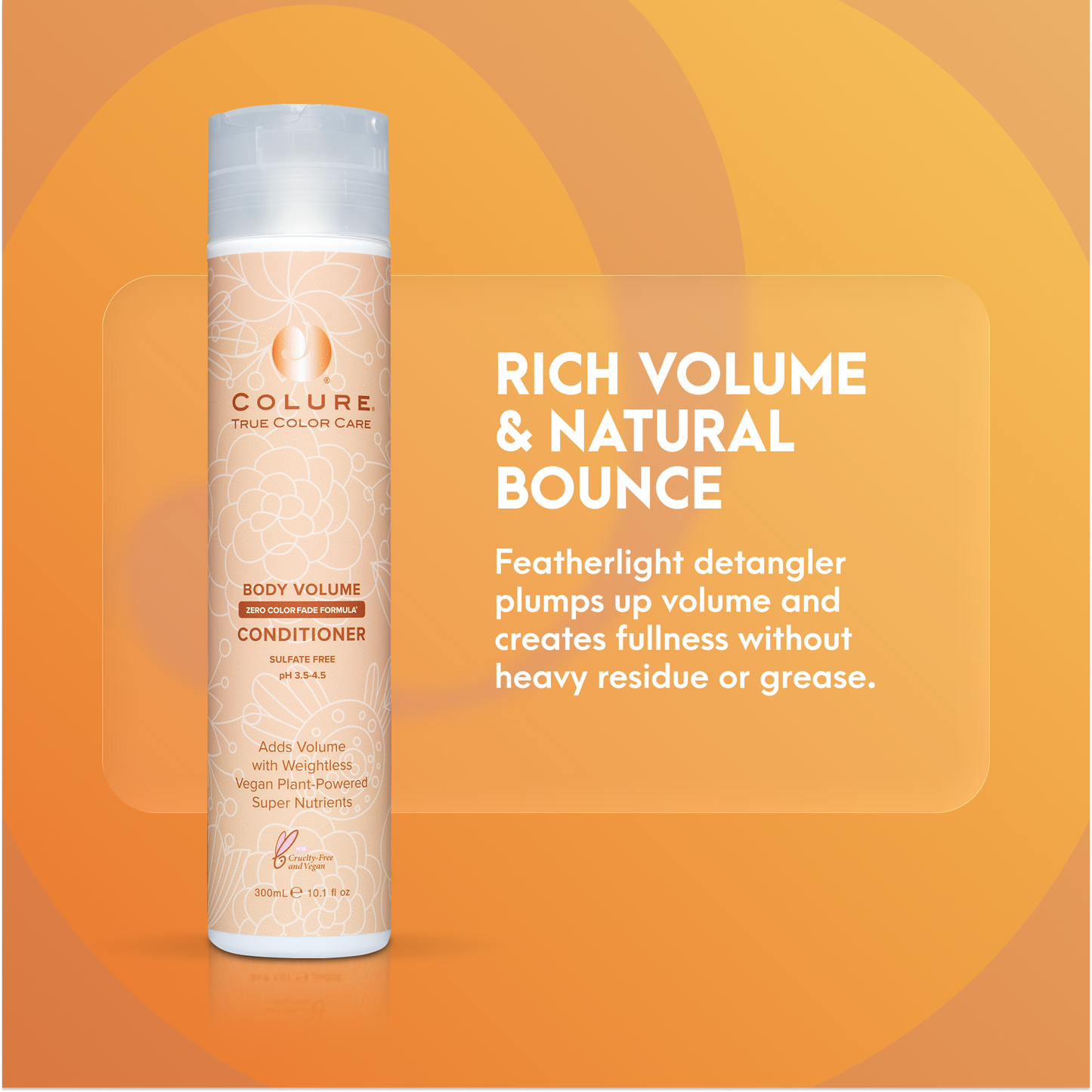 COLURE Body Volume Conditioner, 10 Fl Oz – Weightless Thickening Hair Treatment for Fine Damaged Hair, Vegan Hydrating