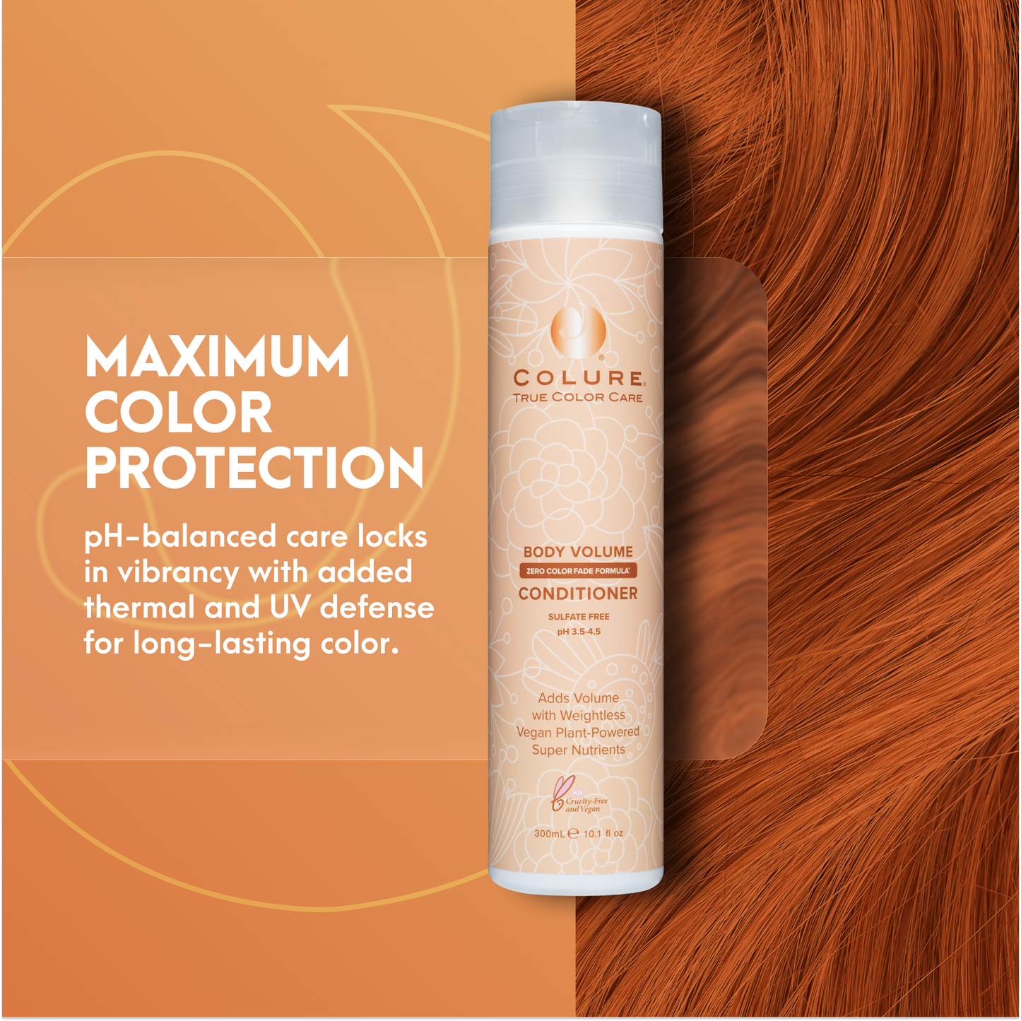 COLURE Body Volume Conditioner, 10 Fl Oz – Weightless Thickening Hair Treatment for Fine Damaged Hair, Vegan Hydrating