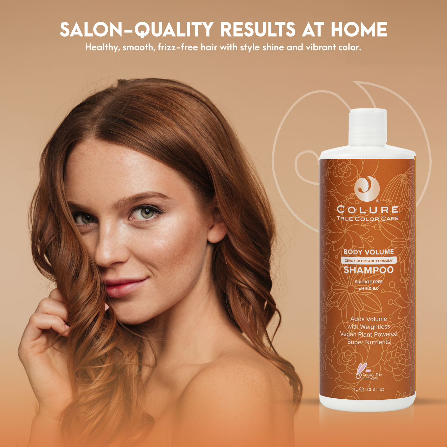 COLURE Body Volume Shampoo, 33 Fl Oz – Volumizing Hair Wash for Fine Thinning Hair, Weightless Sulfate-Free Cleanser