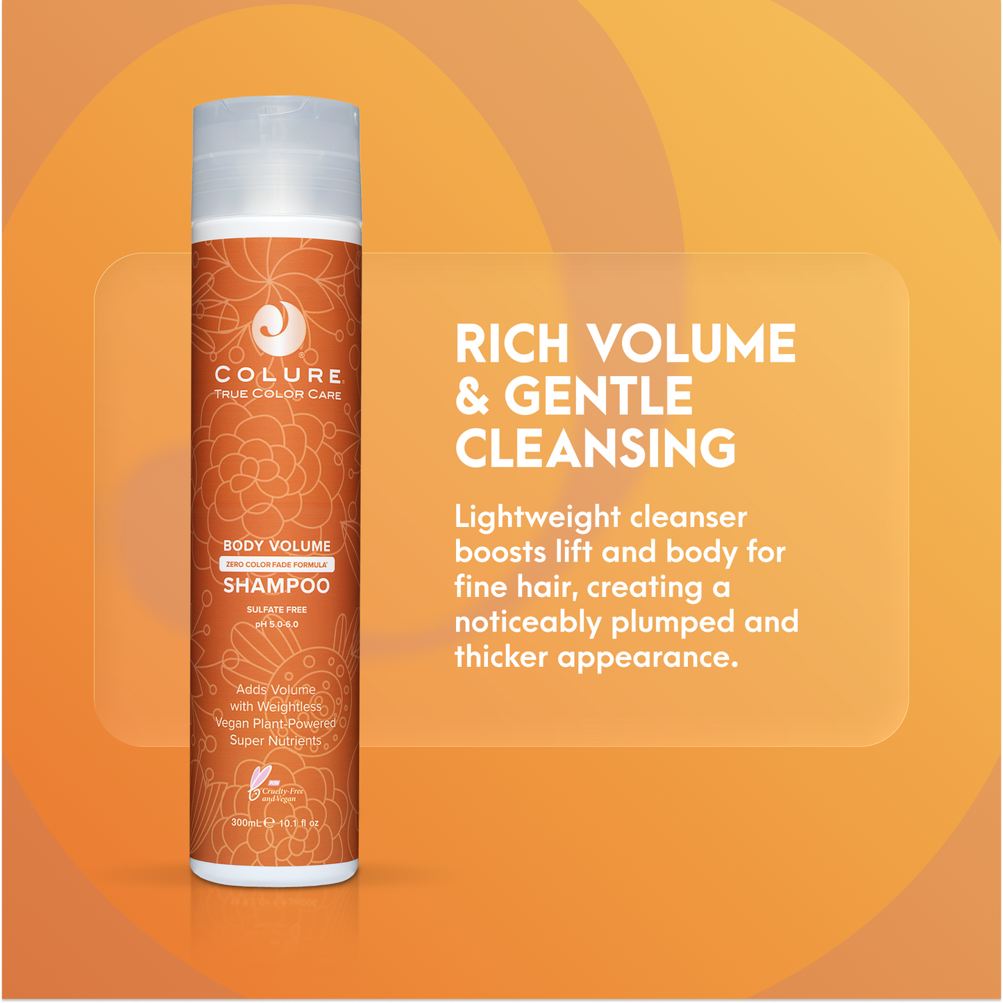 COLURE Body Volume Shampoo, 10 Fl Oz – Volumizing Hair Wash for Fine Thinning Hair, Weightless Sulfate-Free Cleanser