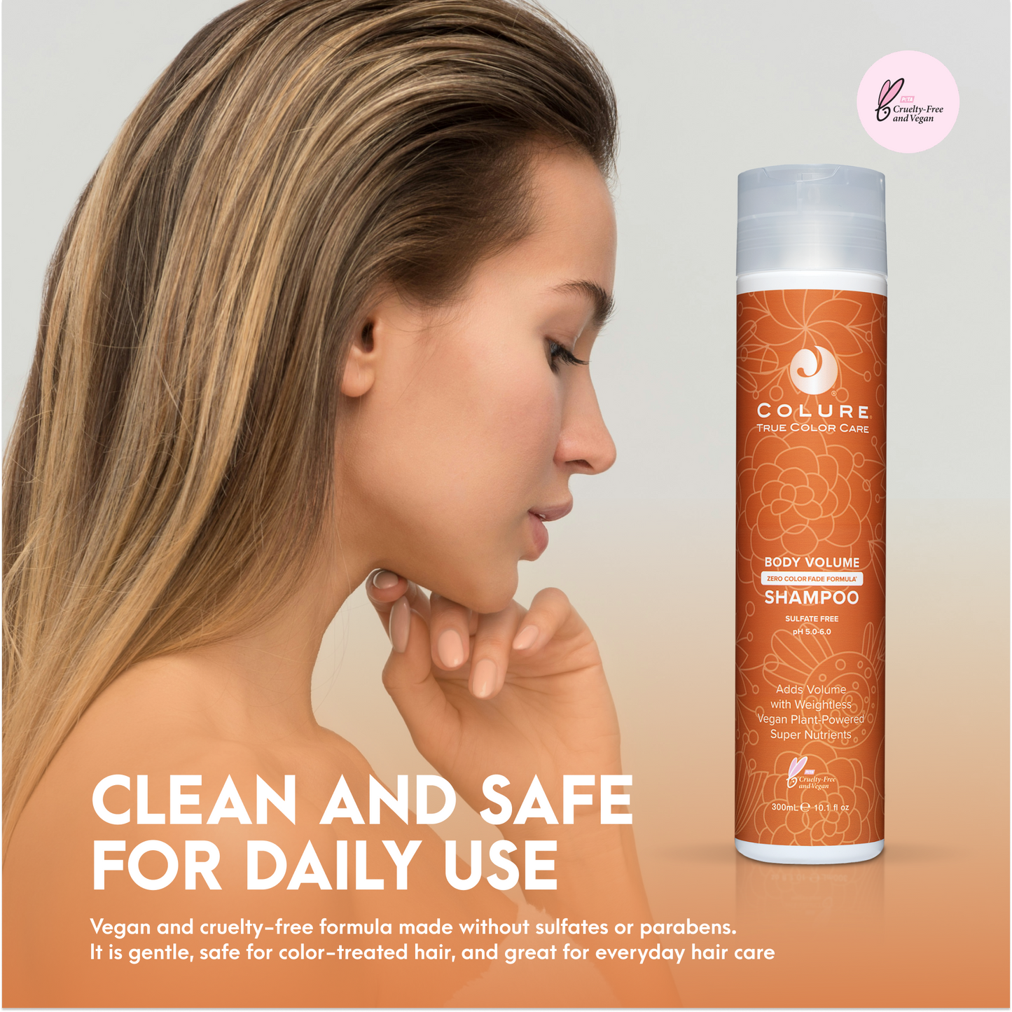 COLURE Body Volume Shampoo, 10 Fl Oz – Volumizing Hair Wash for Fine Thinning Hair, Weightless Sulfate-Free Cleanser