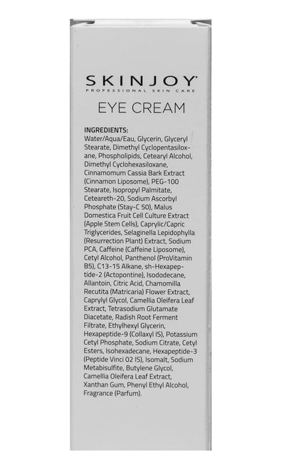 SKINJOY Eye Cream – Caffeine + Peptides to Depuff, Brighten & Smooth with Vitamin B5 (1oz)