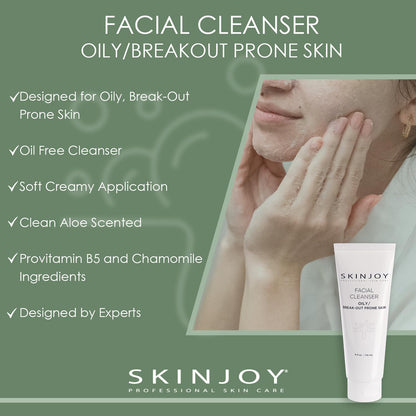 SKINJOY Facial Cleanser – Gentle Face Wash for Oily & Breakout-Prone Skin (4oz)