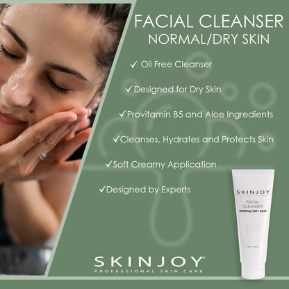 SKINJOY Facial Cleanser – Gentle Hydrating Face Wash for Normal & Dry Skin (4oz)