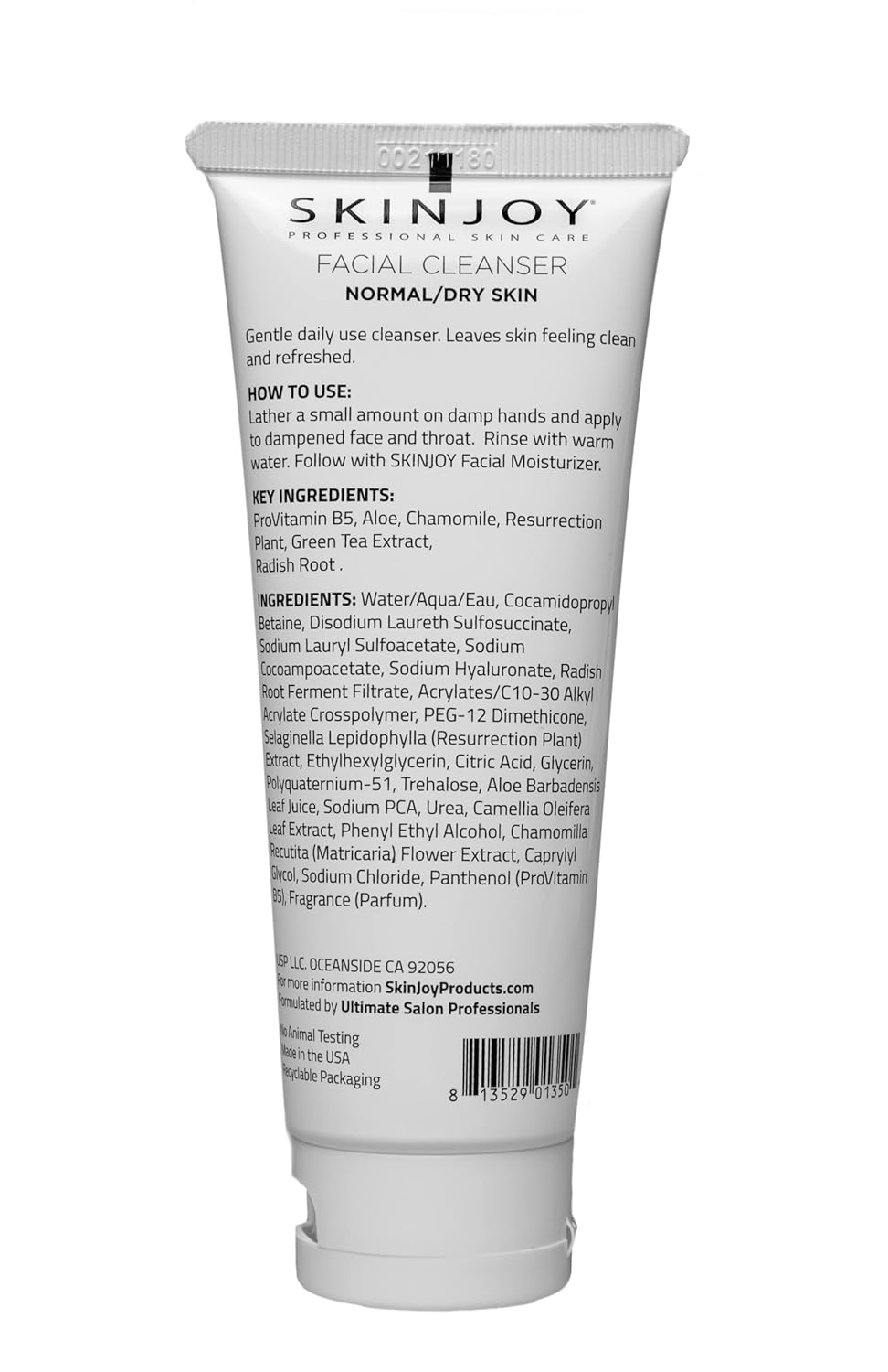 SKINJOY Facial Cleanser – Gentle Hydrating Face Wash for Normal & Dry Skin (4oz)
