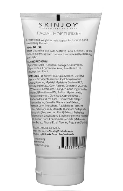 SKINJOY Face Moisturizer – Hydrating Daily Cream with Hyaluronic Acid, Collagen & Aloe (6.2oz)