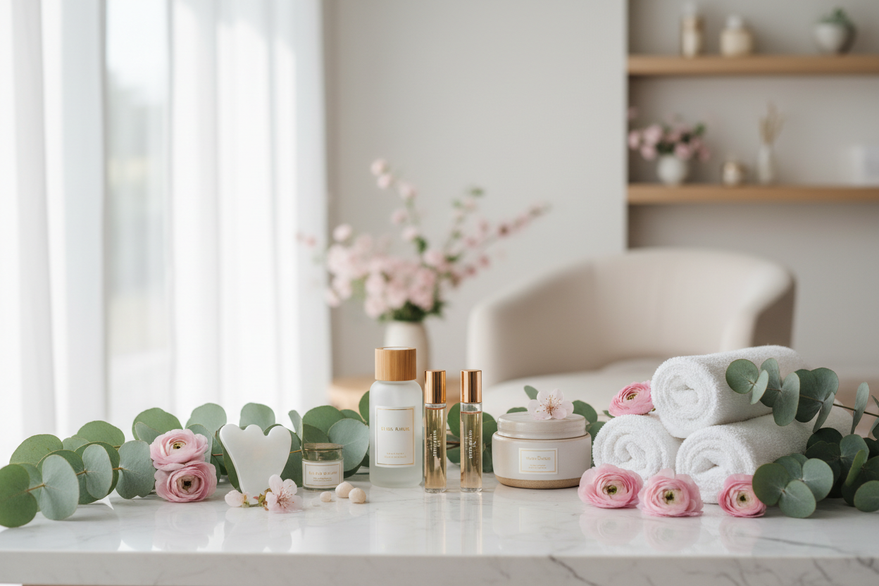 Spa and beauty salon scene